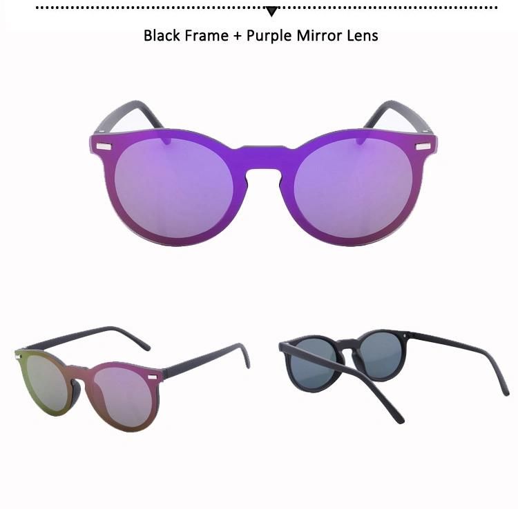 Flat Lens Cat. 3 UV400 Classic Retro Fashion Womens Vintage One Piece Lens Sunglasses Men