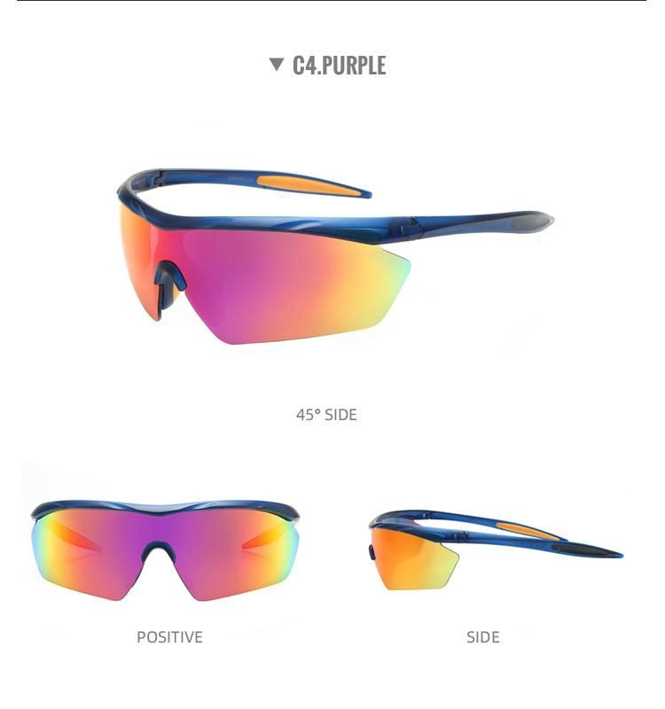 2022 Fashion Sport Sunglasses for Man Half Rim Cycling Sunglasses Promotion Factory Directly Glasses for Outdoor Sports with Nose Pad