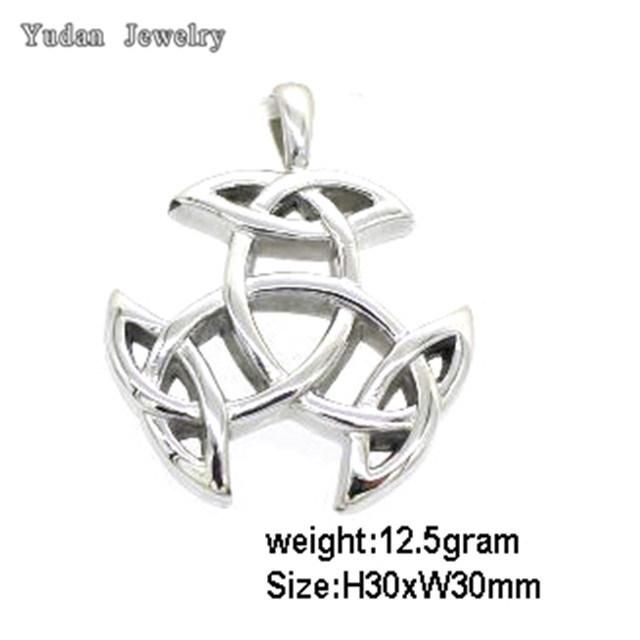 Yudan Jewelry Manufacturer Custom Stainless Steel Silver Irish Claddagh Pendant