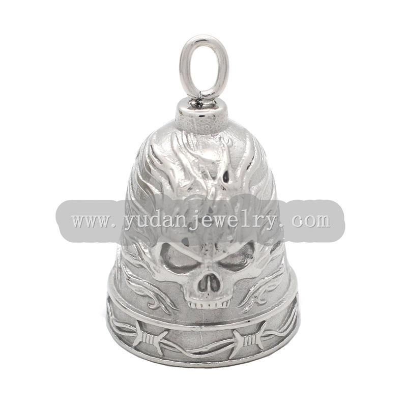Custom Made Stainless Steel Bell Pendant Necklaces for Biker Riders