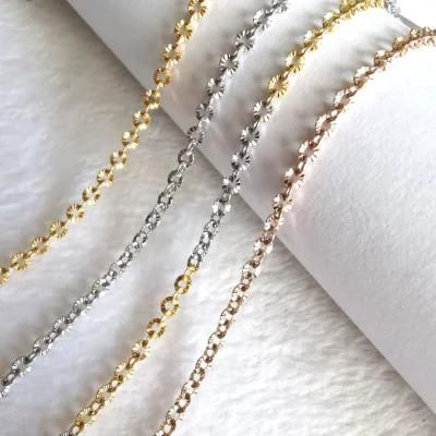 Fashion Cable Chain with Flower Embossed for Popular Chain