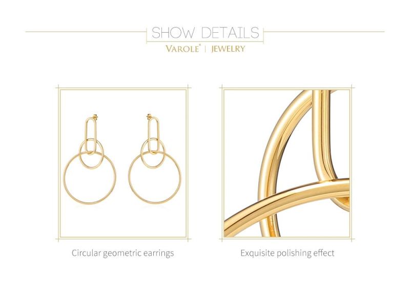 Wholesale Fashion Stainless Steel Earrings Round Earrings