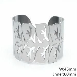 Factory Price Wholesale Wide Stainless Steel Cuff Bracelet for Women