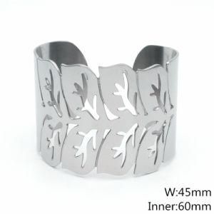 Factory Price Wholesale Wide Stainless Steel Cuff Bracelet for Women