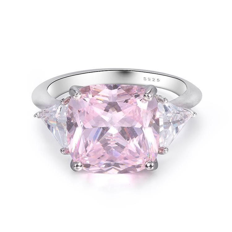 Vg Cutting Level Pink Gem Luxury Engagement Wedding Ring