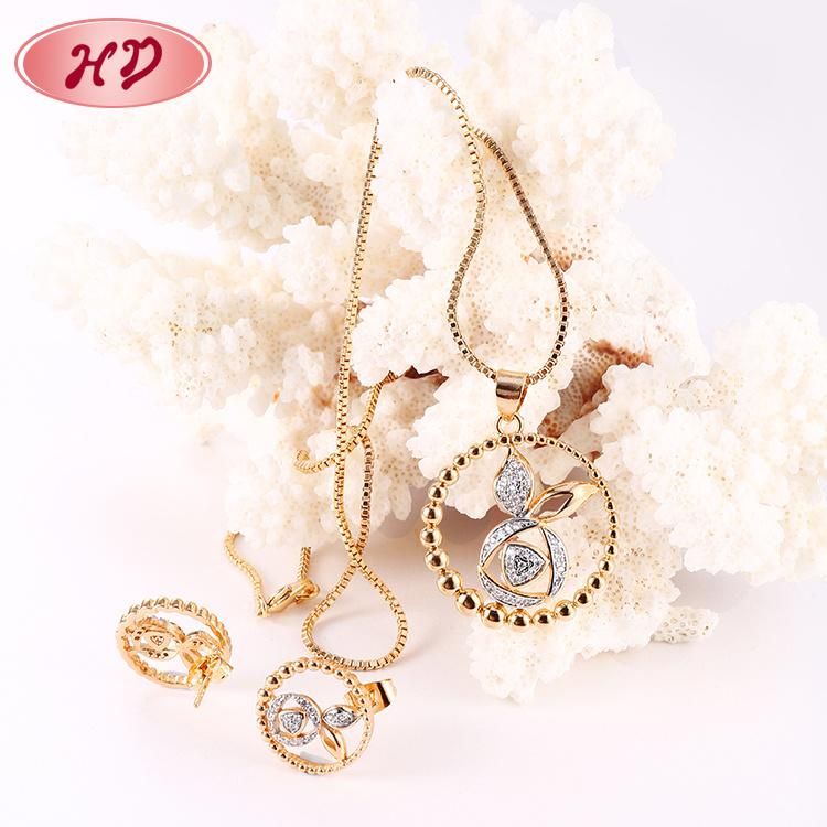 New Design Gold Necklace Women Jewelry Silver Alloy Chain Sets