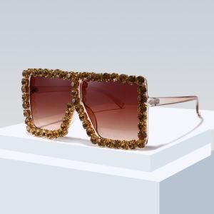 Oversized Rhinestone Sunglasses Frame Women Sun Glasses Ladies