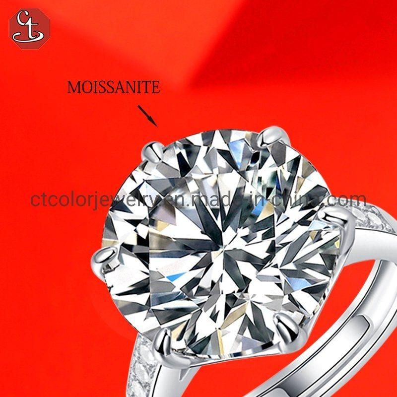 Moissanite Diamond 925 Sterling Silver ring engagement ring Trendy Jewelry for women