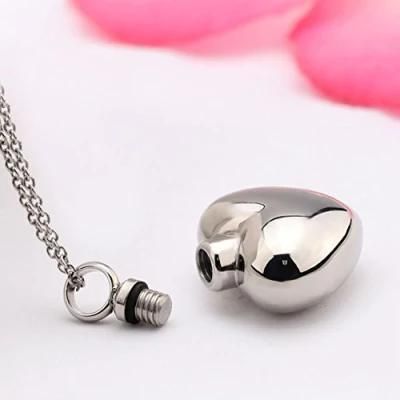 Cremation Jewelry Silver Urn Necklace Pendant Memorial Keepsake Necklace