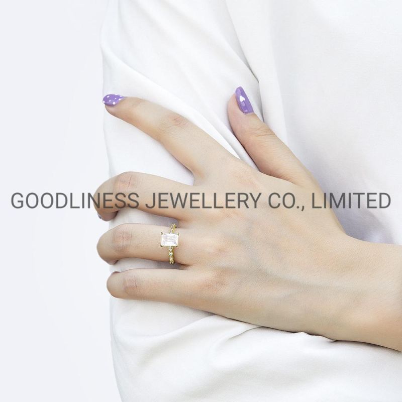 Silver Infinity Gold Plated Wedding Engagement Diamond Rings for Women