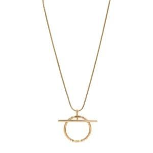 Fashion Imitation Jewelry Women Gold Long Pendant Necklace