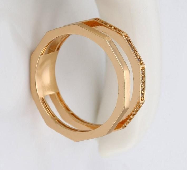 Unique Design New Fashion Jewelry Wholesale 18K Gold Plated 3 G Gold Ring Low Price