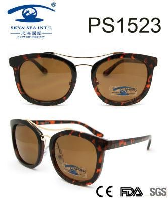 Latest Fashion Style Demi Frame Plastic Sunglasses (PS1523)
