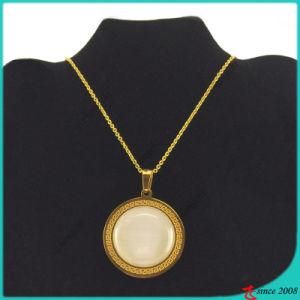 Gold Stone Stainless Steel Neckalce Jewellery for Lady (FN16040901)