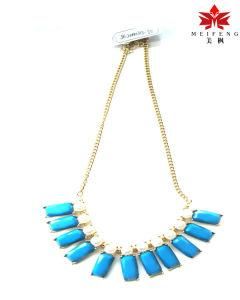 2014 Latest Design Blue Beads Necklace Jewelry Western /Europe Style