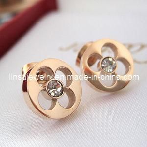 Fashion Flower Design Stainless Steel Earrings for Women (SE106)