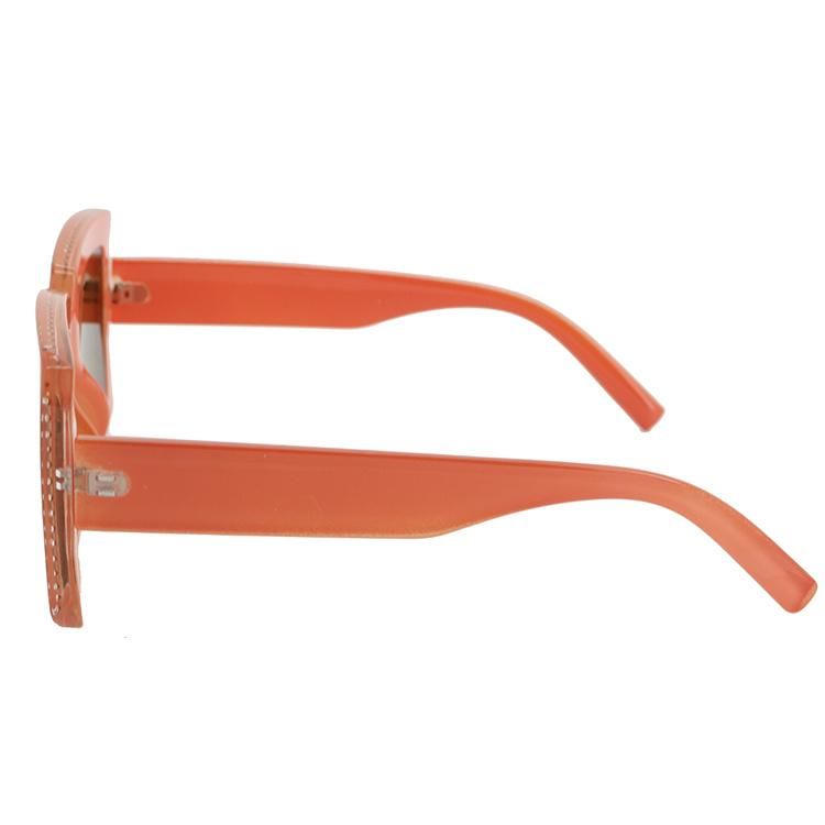 2020 Square Shape Pumpkin Color Fashion Sunglasses