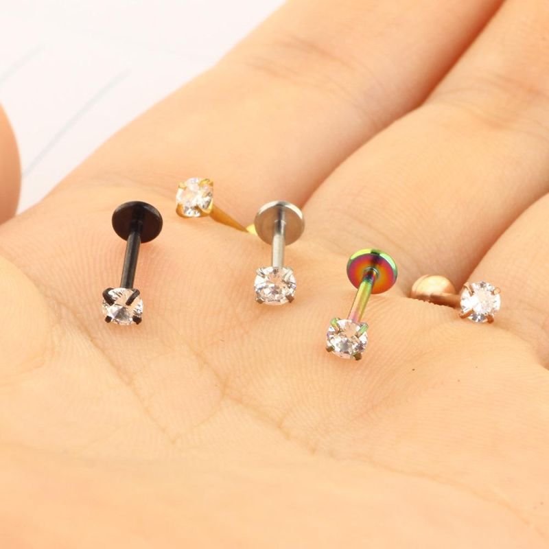 Stainless Steel Multicolored Fashion Body Piercing Ear Studs