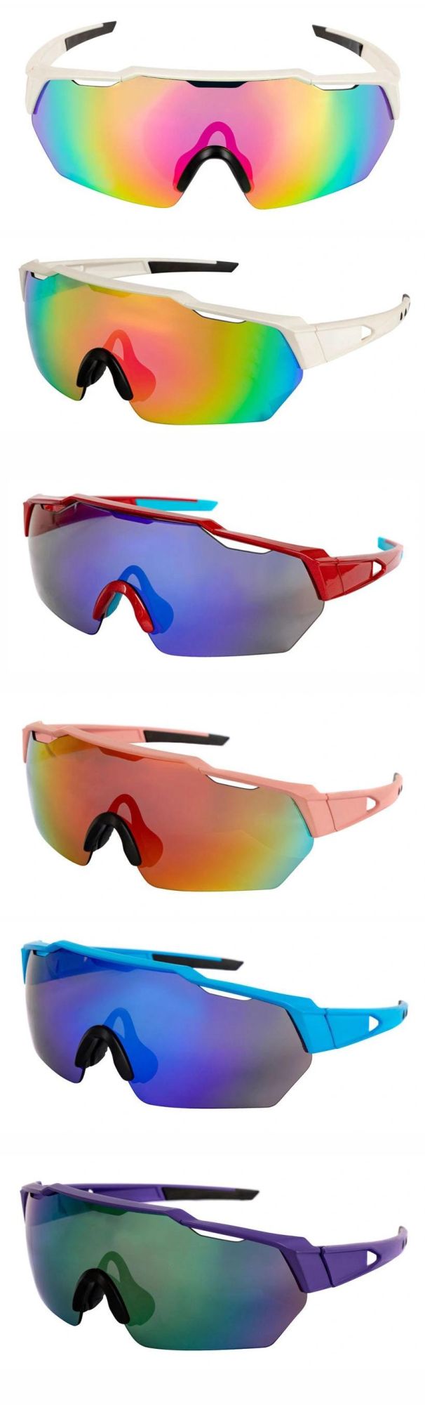 SA0803 One Piece Lens Polycarbonate PC Lens Sport Eyewear Sunglasses Sports Sunglasses Safety Glasses Cycling Mountain Bicycle Men Women Unisex