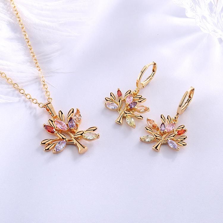 Colorful Wedding AAA Cubic Zirconia Fashion Jewelry Set