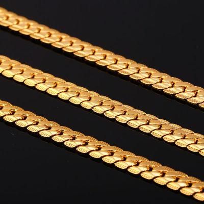 18K Gold Plated Circle Personality Fashion Hip Hop Necklace Jewelry