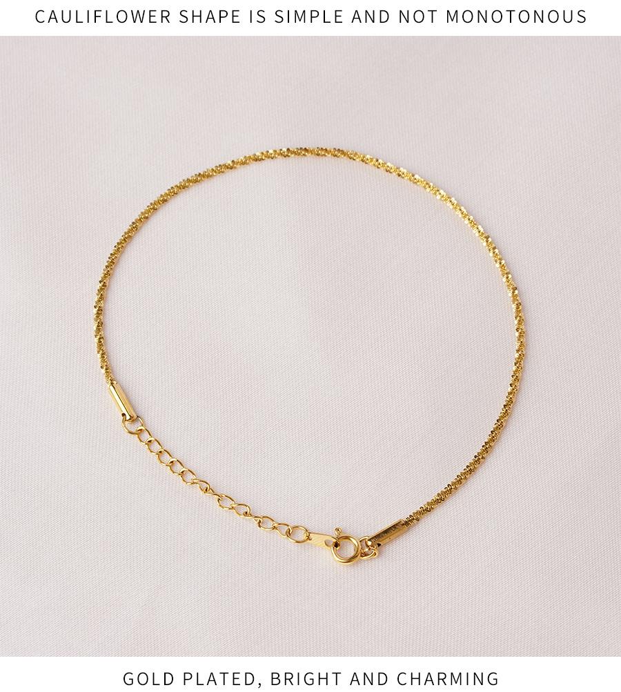 Women′s Small and Exquisite Gold Cauliflower Bracelet