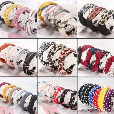 Fashion Multi-Style Simple Knotted Wide Hair Band Jewelry