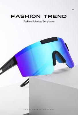 Wind Proof Goggle Sunglasses PC Frame Polarized Lens with Colorful Mirror Unisex Sporty Sunglases