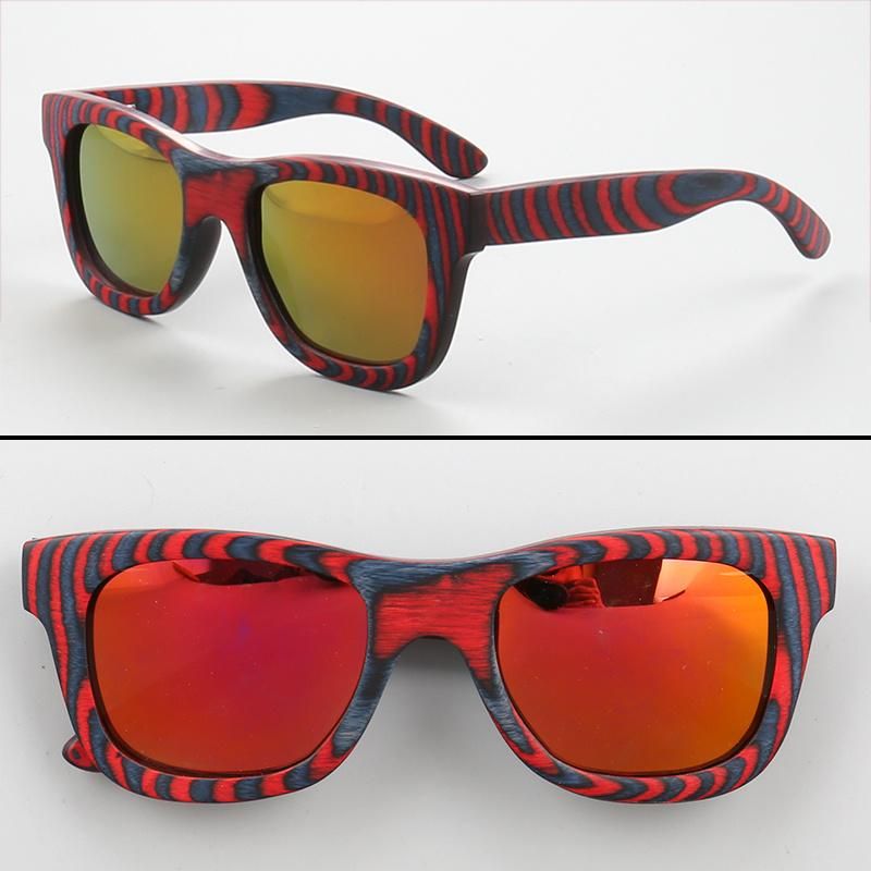 Wood Wooden Sunglasses with Mirror Lens New Model