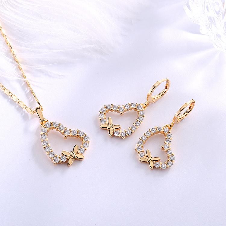 14K 18K Gold Zircon Gold Jewelry Sets for Wedding