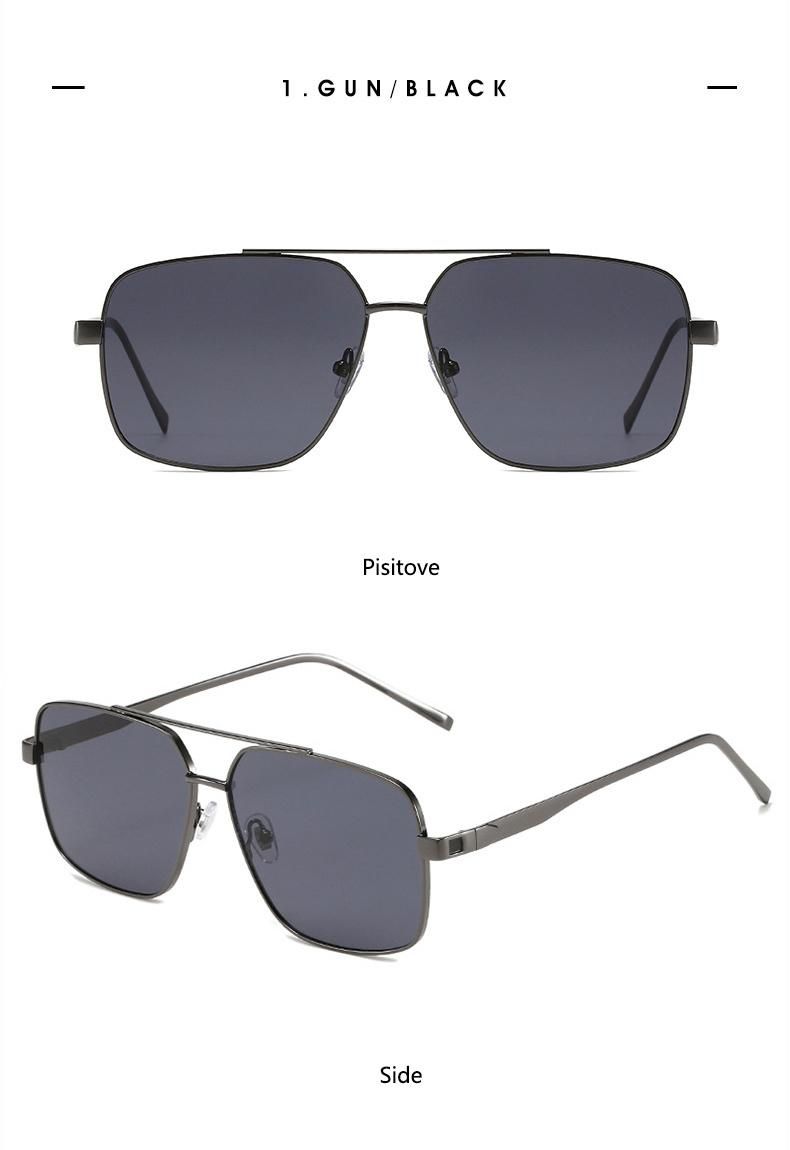 2022 Men Women Square Shades Sun Glasses Designer Famous Newest Luxury Style Fashion Trendy Metal Sunglasses