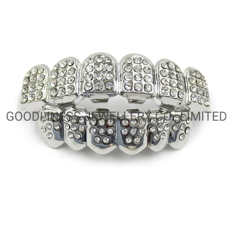 Iced out Hip Hop Jewelry Rhinestone Teeth Grillz