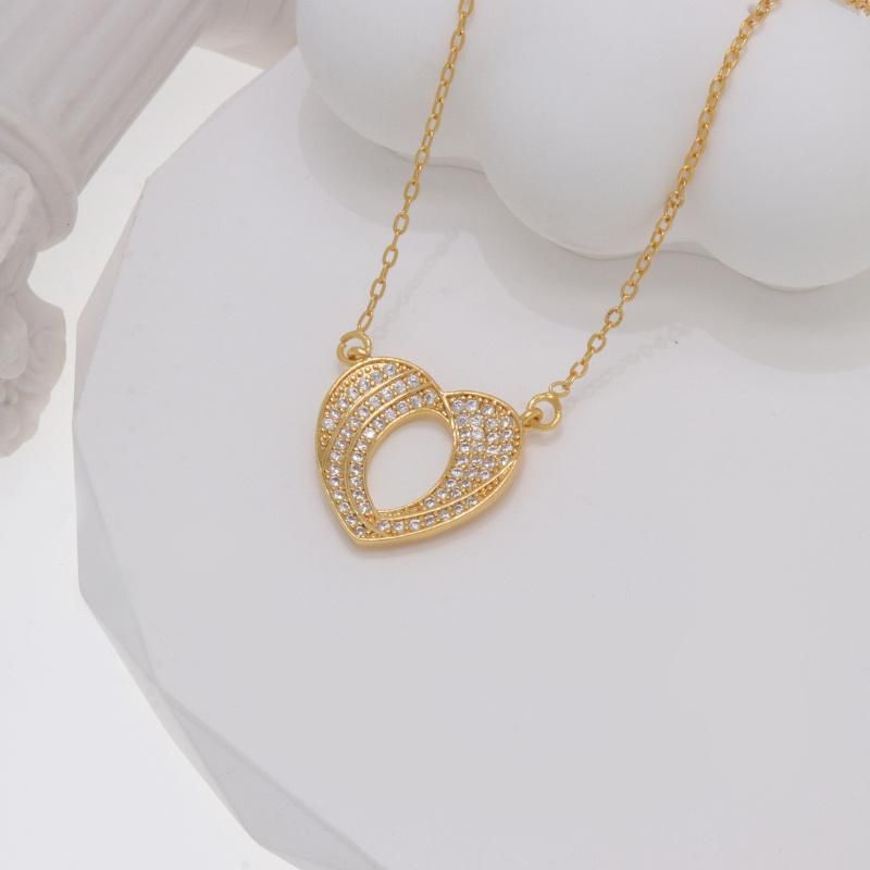 Wholesale High Quality Heart Shape Ladies Luxury Fashion Jewelry Necklace