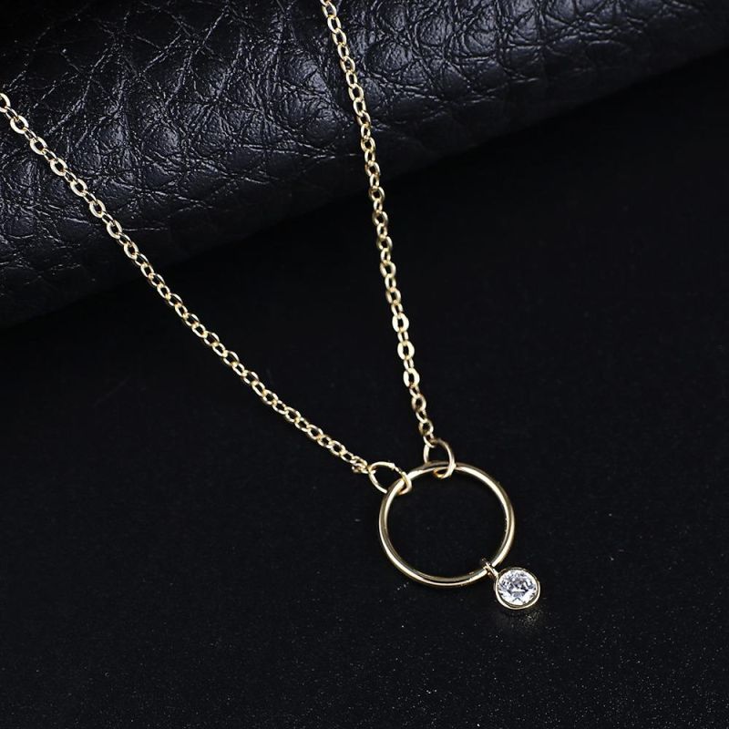 Fashion 14K Electroplated Genuine Gold Color Necklace Stainless Steel Necklace