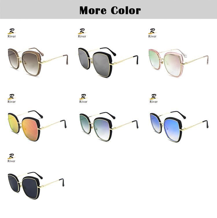 New Custom Logo Cat Eye Stock Transparent Frame Women Sunglasses