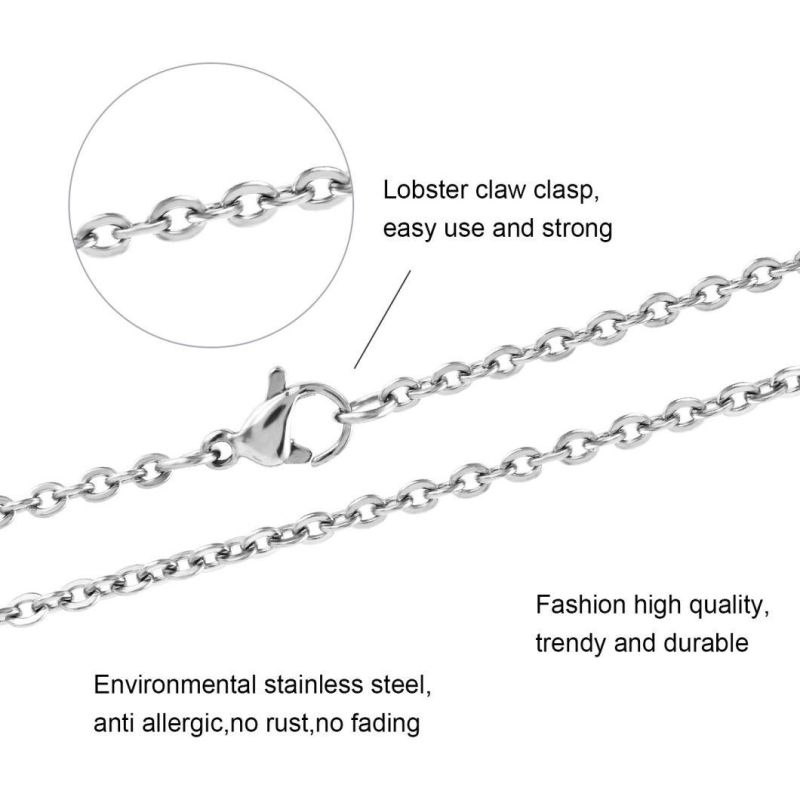 Customization  Popular Fashion  Stainless Steel Flat Cable Chain Necklace Bracelet Fashion Jewelry Design