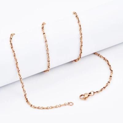 Wholesale Gold Plated Rose Gold Silver Stainless Steel Eight Shaped Chain Necklace Bracelet Fashion Jewelry Design