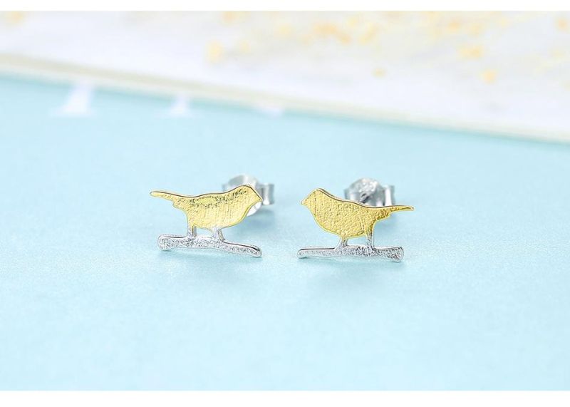 Fashion Jewelry Silver Bird Shape Piercing Lip Ring Ear Stud