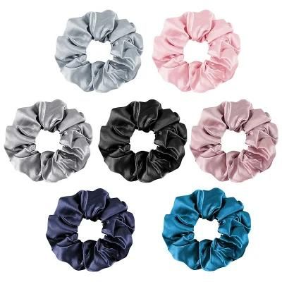 100% Pure Silk Hot Selling Solid Color Silk Scrunchies Hair Tie for Hair Accessories