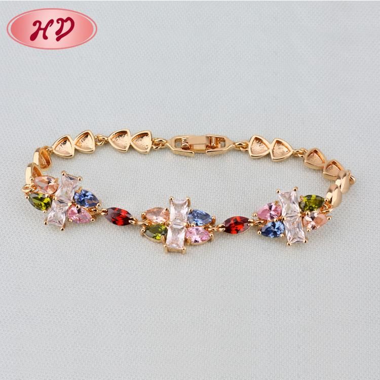 Zircon Jewelry New Fashion 18K Gold Bracelet for Women