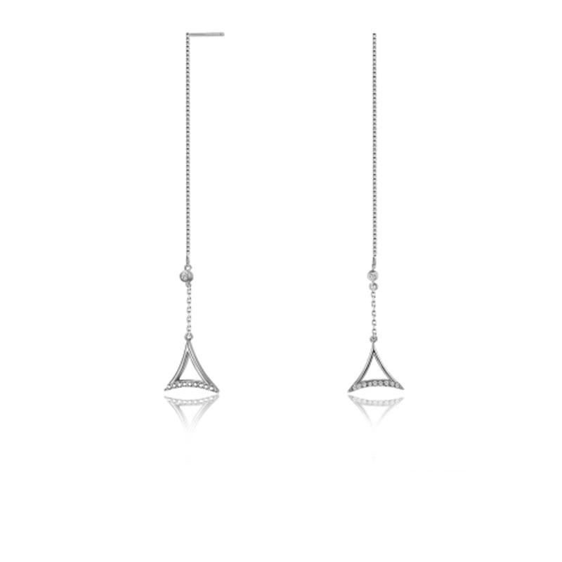 925 Silver Simple T and C Earring for Ladies