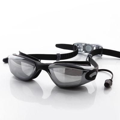 Swimming Waterproof UV400 Protection Unisex Swimming Glasses with Earplugs