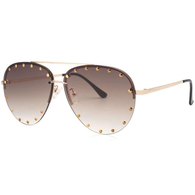 Retro Vintage Rivet Women Sunglasses Low MOQ Ready Goods