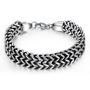 Domineering Fashion Fish Scale Stainless steel Chain Men Bracelet