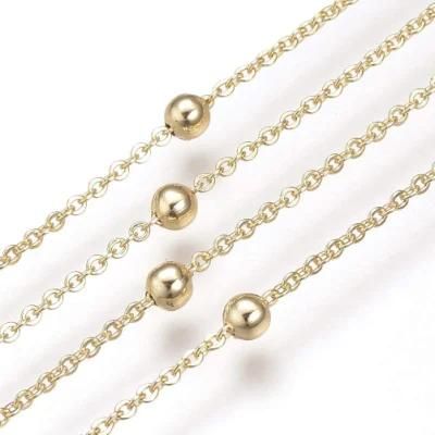 Fashion Satellite Chain Lava Bead Pendant Necklace Dainty Jewelry for Women Wearing with Layer