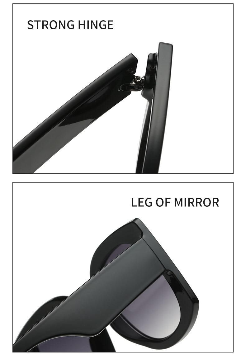 New Arrival Injection Frame Oversized Sunglass Fashion Designer Women′s Sunglasses