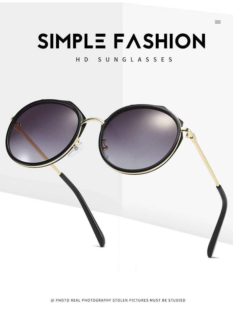 Hot Trendy Products Customized Retro Metal Round Womens Sunglasses Trendy