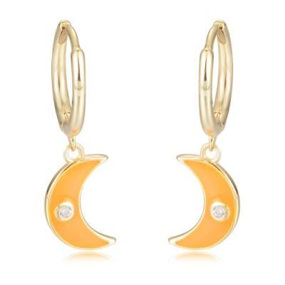 Latest Stylish Hypoallergenic Jewelry Girls Cute Tiny Crescent Moon Earrings