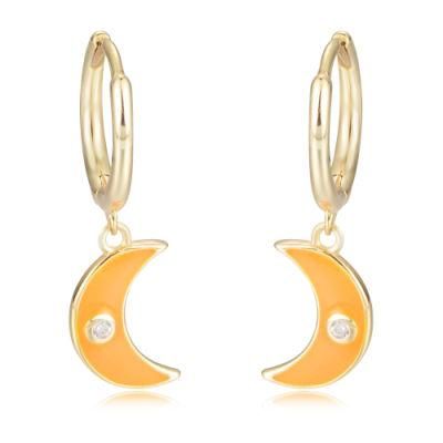 Latest Stylish Hypoallergenic Jewelry Girls Cute Tiny Crescent Moon Earrings