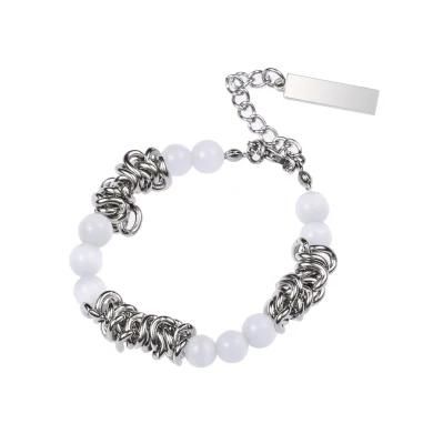 Manufacturer Custom Men Fashion Bracelet High Quality Waterproof 2022 Jewelry New Fashion Stainless Steel Bracelet Opal Chain